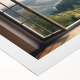 Art deco poster featuring geometric patterns and metallic gold and black colors on rolled canvas.