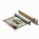 Extra large rolled print featuring a floral design in soft pastel shades, suitable for classy bathroom wall art.