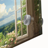 Large abstract wall art on acrylic featuring geometric shapes in earth tones, ideal for dining room art.