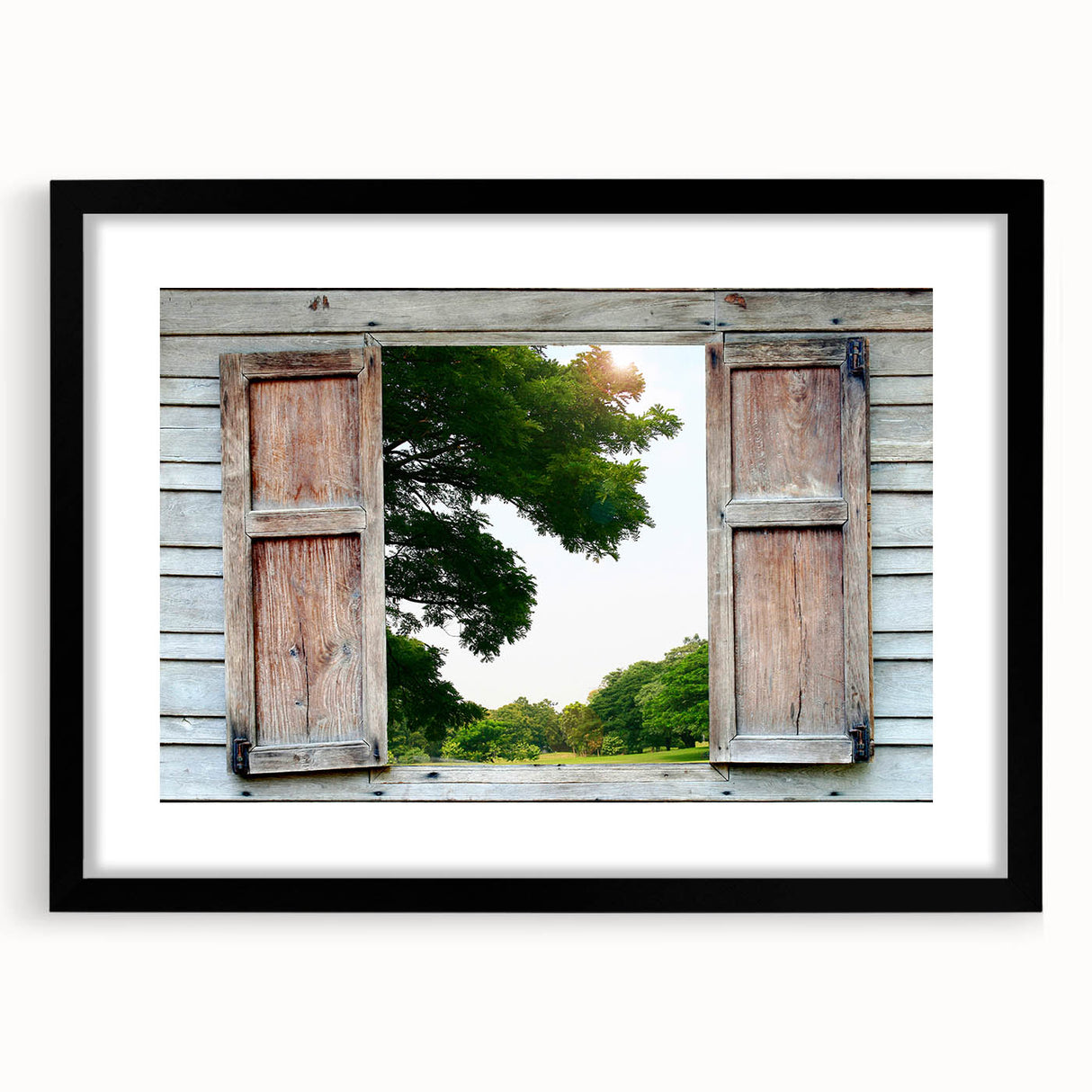 Abstract art print featuring vibrant colorful textures, framed in black, ideal for living room decor.