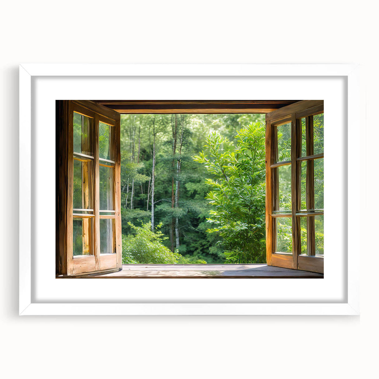 Extra large abstract art print featuring textured design in muted earth tones, framed with white mat.