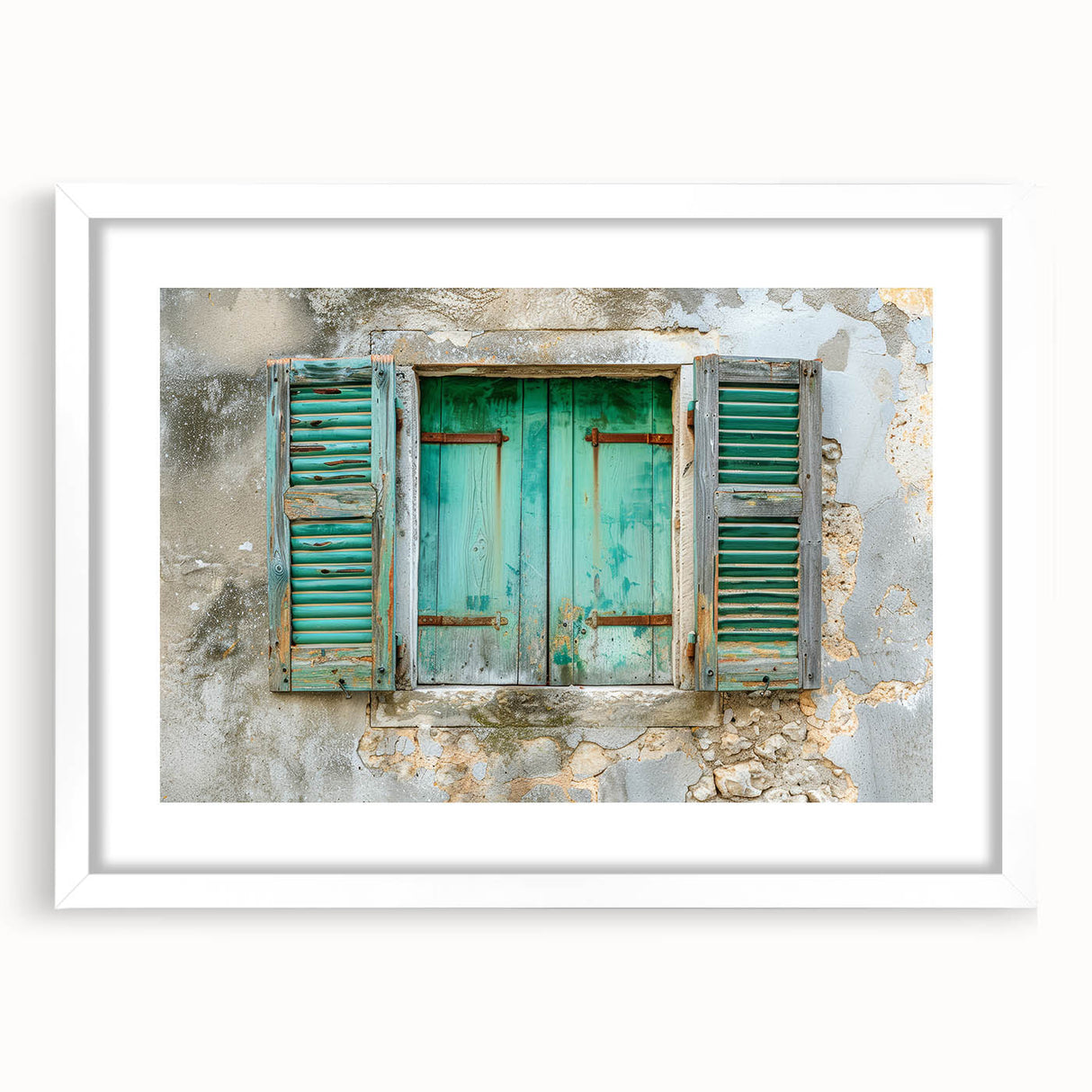 Extra large abstract art print featuring a textured design in soft gray and white tones, framed with a white mat.