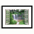 Extra large abstract art print featuring vibrant, colorful textures, displayed in a black frame with mat.