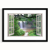 Extra large abstract art print featuring vibrant, colorful textures, displayed in a black frame with mat.