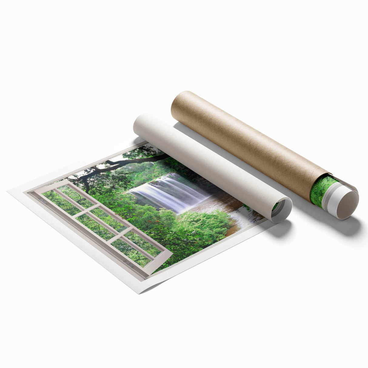 Extra large rolled print featuring a floral art design in pastel shades, ideal for classy bathroom wall art.