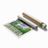 Extra large rolled print featuring a floral art design in pastel shades, ideal for classy bathroom wall art.