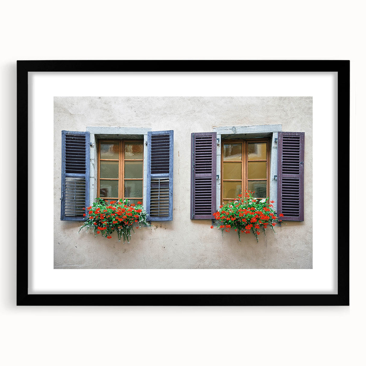 Extra large abstract art print featuring colorful, textured patterns, framed in black, ideal for living room decor.