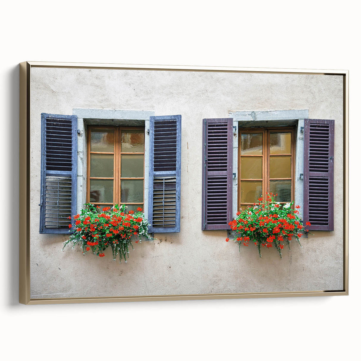 Framed canvas depicting a vintage landscape scene in muted gold and black tones, suitable for living room decor.