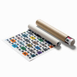 Extra large rolled print of a floral art design, featuring soft pastel shades, ideal for classy bathroom wall art.