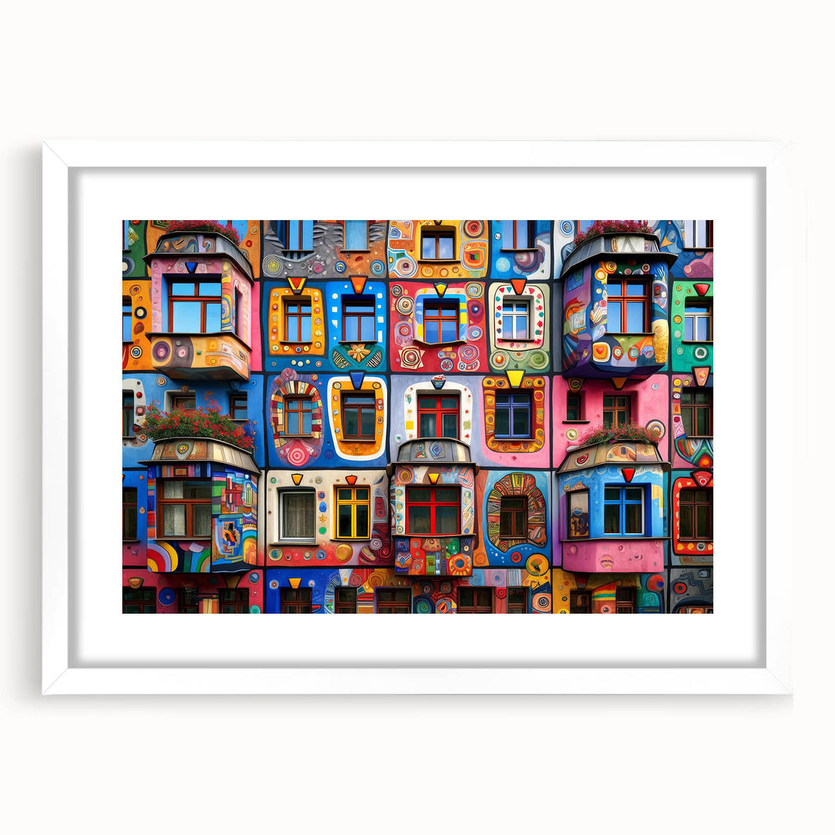 Extra large abstract art print featuring textured design in neutral tones, framed in white, ideal for living room decor.