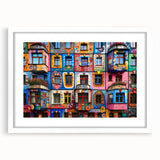 Extra large abstract art print featuring textured design in neutral tones, framed in white, ideal for living room decor.
