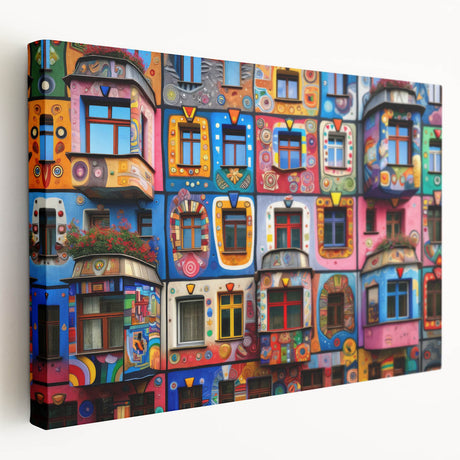 Large canvas print of a detailed architectural window design in monochrome, ideal for kitchen wall art.