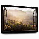 Large abstract wall art on acrylic glass depicting geometric patterns in monochrome shades.