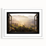 Extra large abstract art print featuring textured designs in muted earth tones, framed with a white mat.