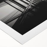 Art deco poster featuring geometric patterns in muted gold and black on rolled canvas, suitable for dining room decor.