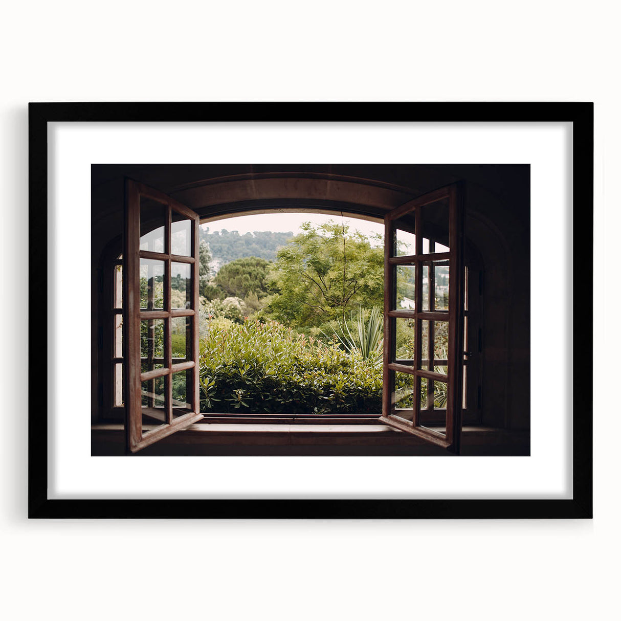 Extra large abstract art print featuring textured, colorful patterns, framed in black, ideal for living room decor.