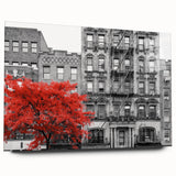 Large abstract wall art on acrylic glass depicting a geometric pattern in muted gray, ideal for bedroom or dining room decor.