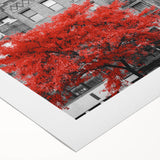 Art deco poster featuring geometric patterns and metallic gold accents on rolled canvas.