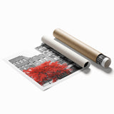 Extra large rolled print of a floral pattern with soft pastel shades, ideal for classy bathroom wall art.