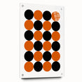 Retro Circle Pattern Wall Art - Bold Bohemian Black and Orange Canvas