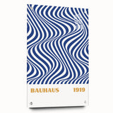 Bohemian Wall Art | Bauhaus 1919 Optical Wave Boho Chic Canvas Print