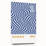 Bohemian Wall Art | Bauhaus 1919 Optical Wave Boho Chic Canvas Print