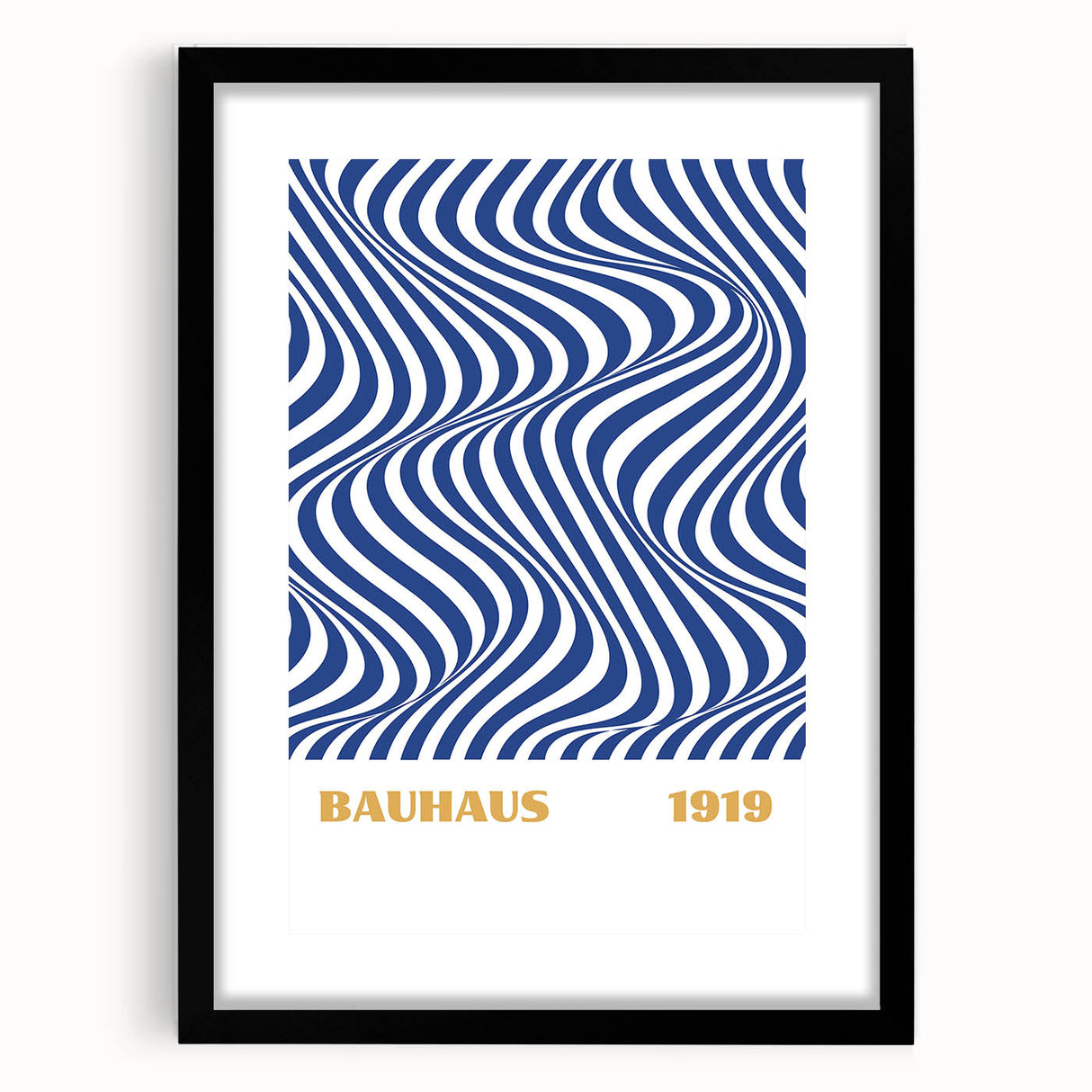 Bohemian Wall Art | Bauhaus 1919 Optical Wave Boho Chic Canvas Print