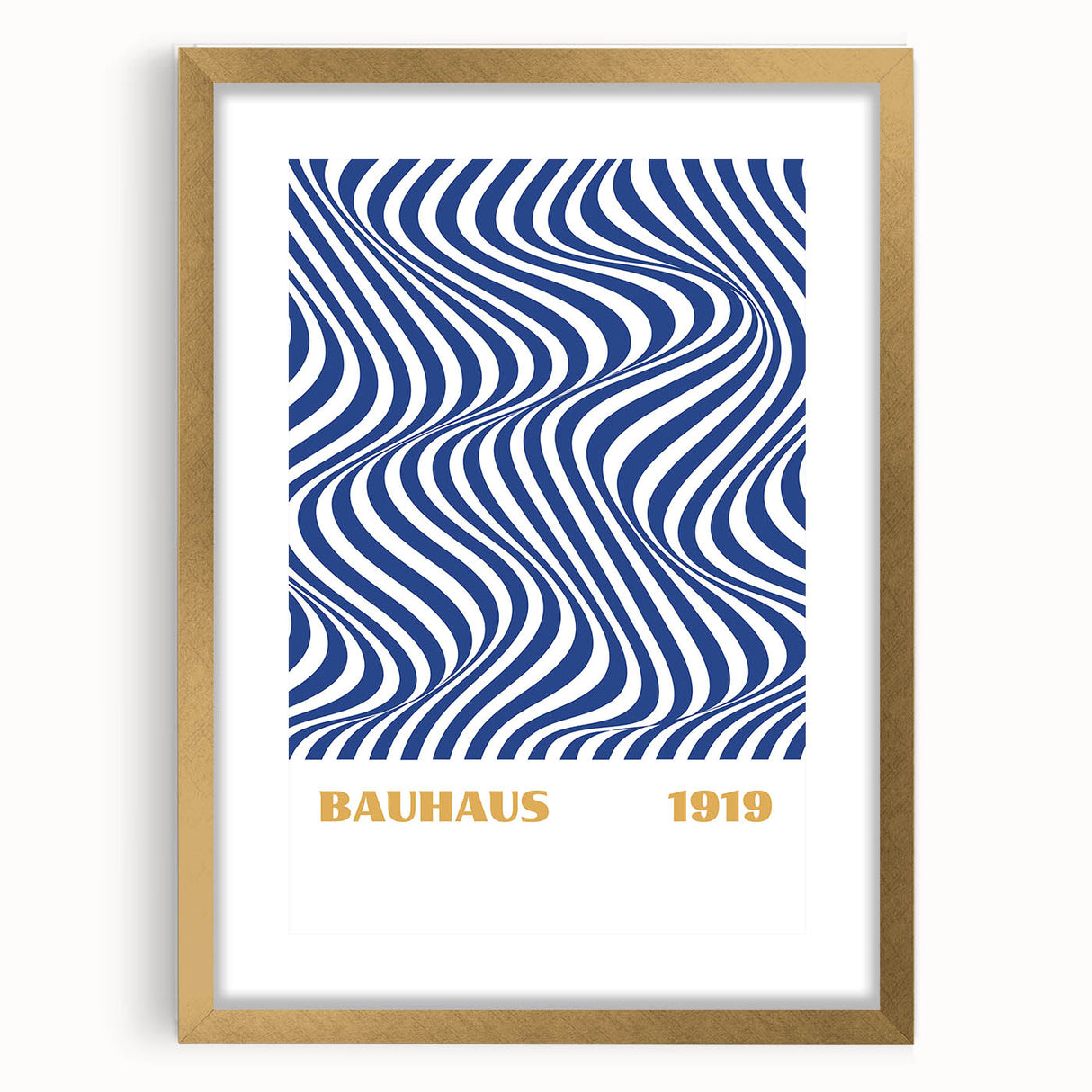 Bohemian Wall Art | Bauhaus 1919 Optical Wave Boho Chic Canvas Print