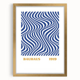 Bohemian Wall Art | Bauhaus 1919 Optical Wave Boho Chic Canvas Print