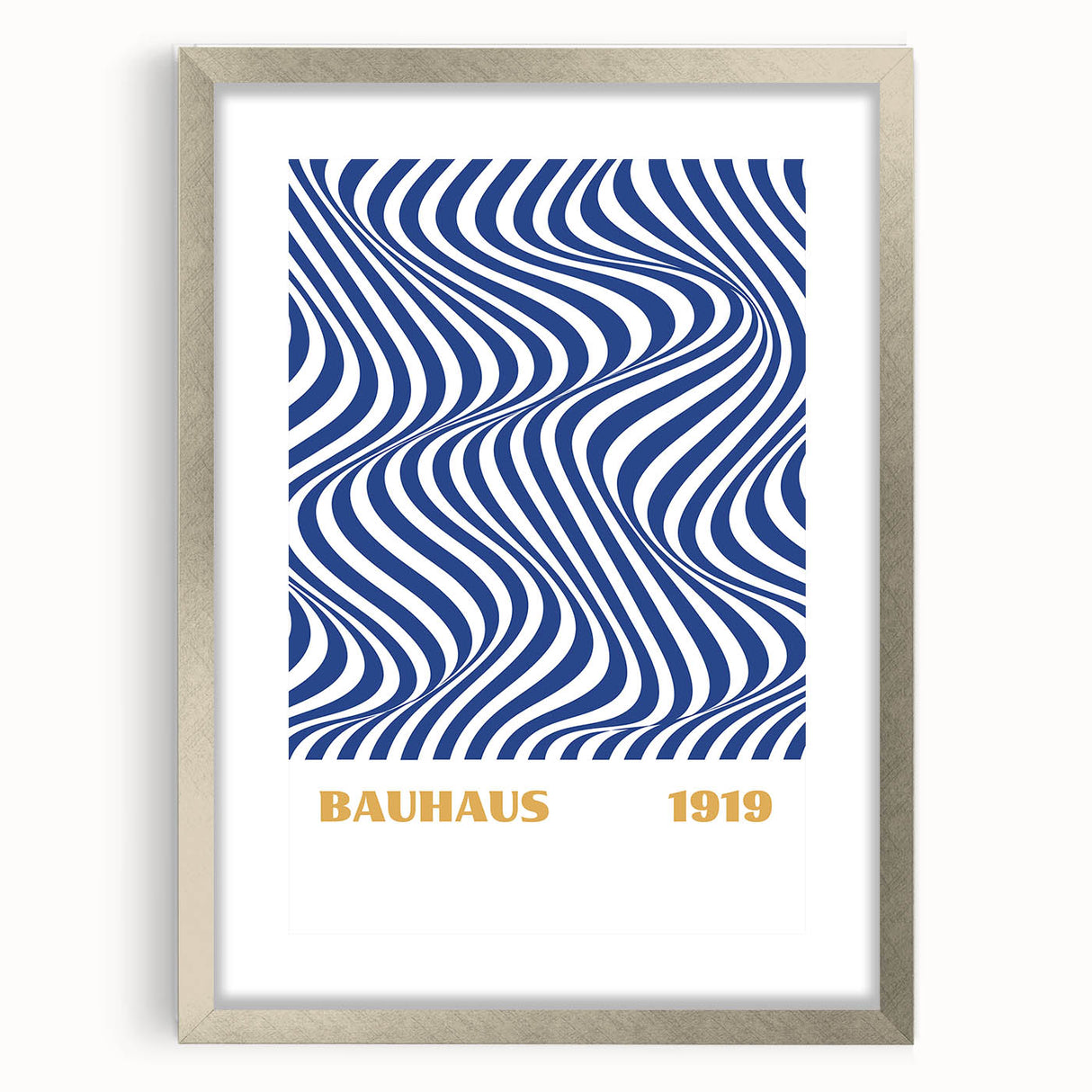 Bohemian Wall Art | Bauhaus 1919 Optical Wave Boho Chic Canvas Print