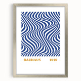 Bohemian Wall Art | Bauhaus 1919 Optical Wave Boho Chic Canvas Print
