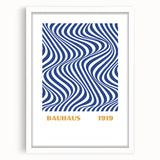 Bohemian Wall Art | Bauhaus 1919 Optical Wave Boho Chic Canvas Print