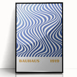 Bohemian Wall Art | Bauhaus 1919 Optical Wave Boho Chic Canvas Print