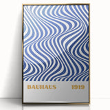 Bohemian Wall Art | Bauhaus 1919 Optical Wave Boho Chic Canvas Print