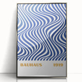 Bohemian Wall Art | Bauhaus 1919 Optical Wave Boho Chic Canvas Print