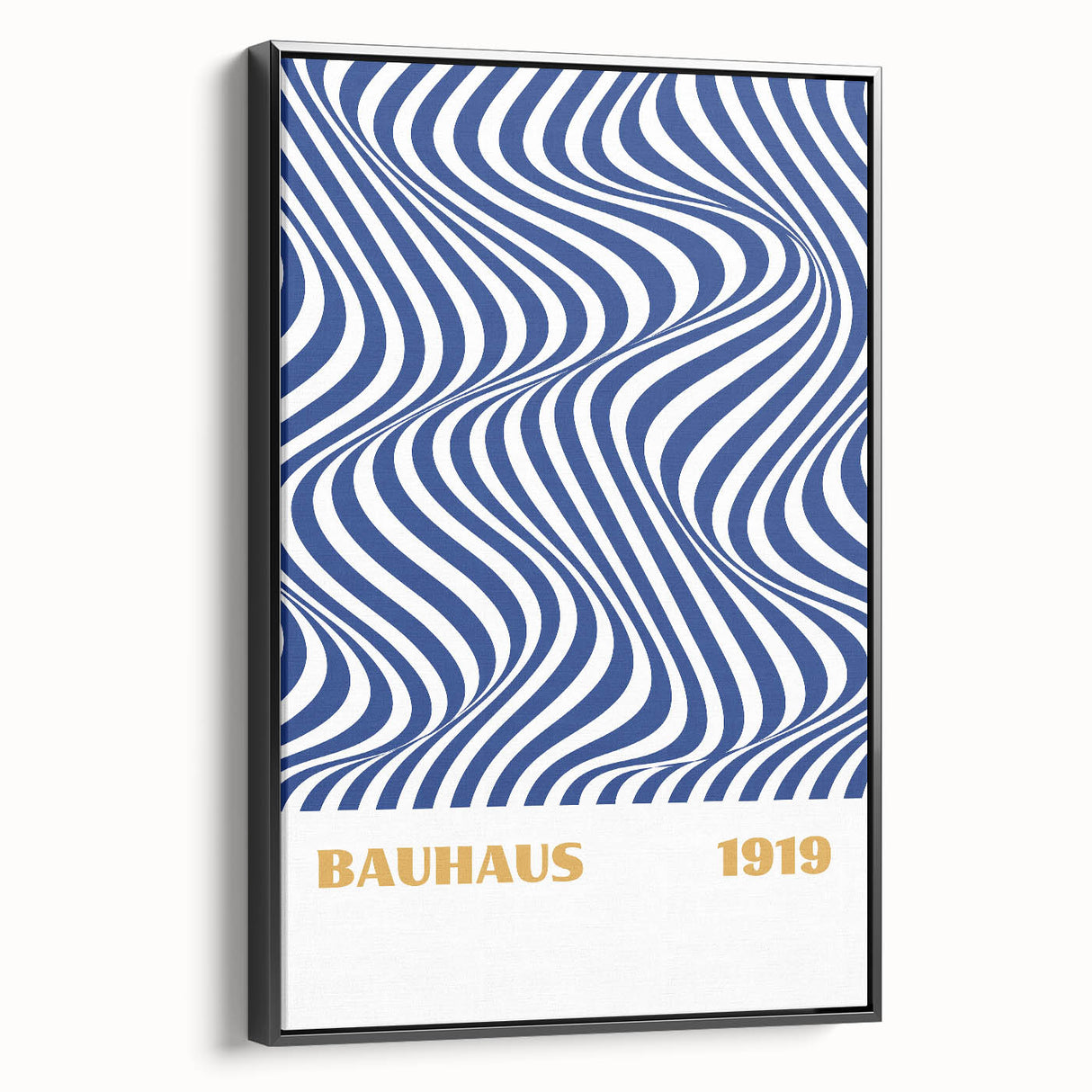 Bohemian Wall Art | Bauhaus 1919 Optical Wave Boho Chic Canvas Print