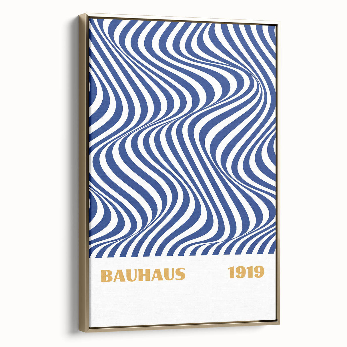 Bohemian Wall Art | Bauhaus 1919 Optical Wave Boho Chic Canvas Print
