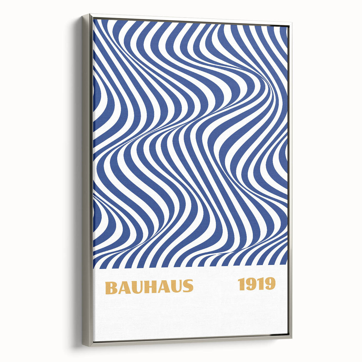 Bohemian Wall Art | Bauhaus 1919 Optical Wave Boho Chic Canvas Print