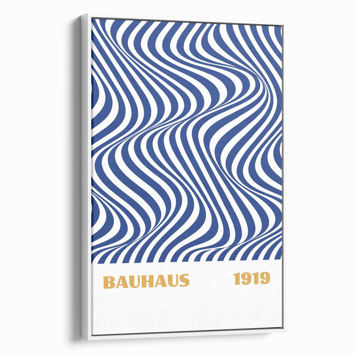 Bohemian Wall Art | Bauhaus 1919 Optical Wave Boho Chic Canvas Print