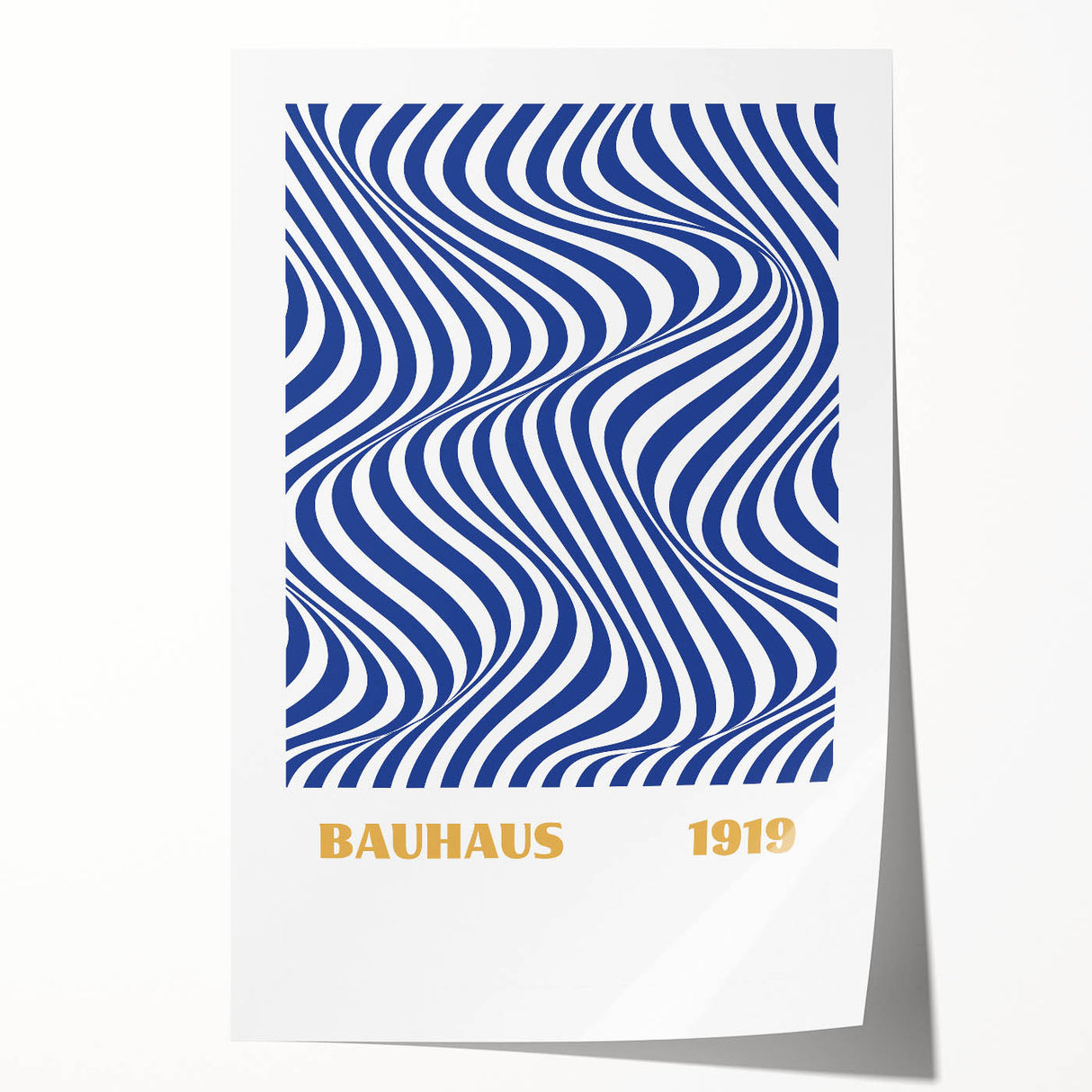 Bohemian Wall Art | Bauhaus 1919 Optical Wave Boho Chic Canvas Print