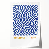 Bohemian Wall Art | Bauhaus 1919 Optical Wave Boho Chic Canvas Print