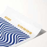 Bohemian Wall Art | Bauhaus 1919 Optical Wave Boho Chic Canvas Print