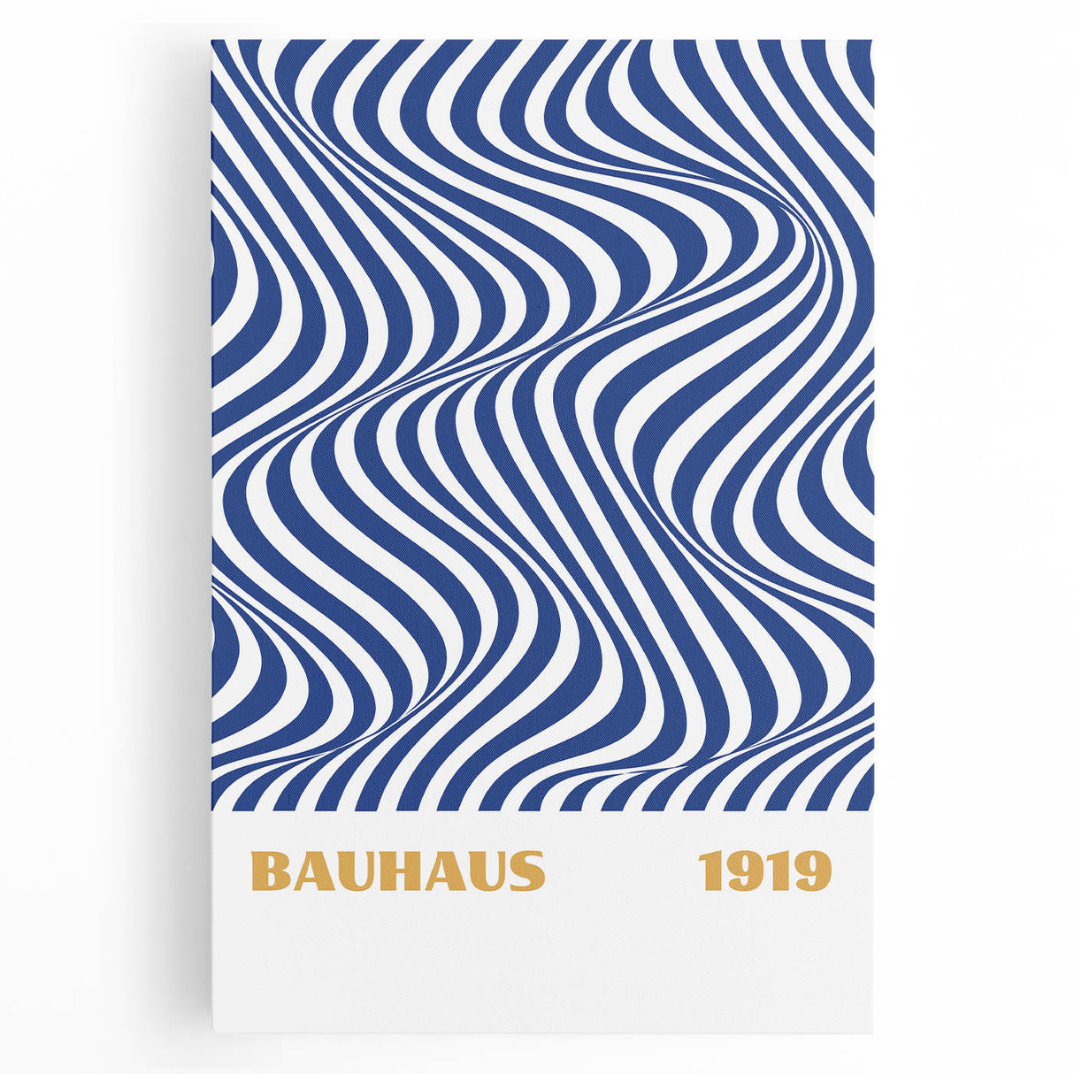 Bohemian Wall Art | Bauhaus 1919 Optical Wave Boho Chic Canvas Print