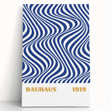Bohemian Wall Art | Bauhaus 1919 Optical Wave Boho Chic Canvas Print
