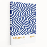 Bohemian Wall Art | Bauhaus 1919 Optical Wave Boho Chic Canvas Print