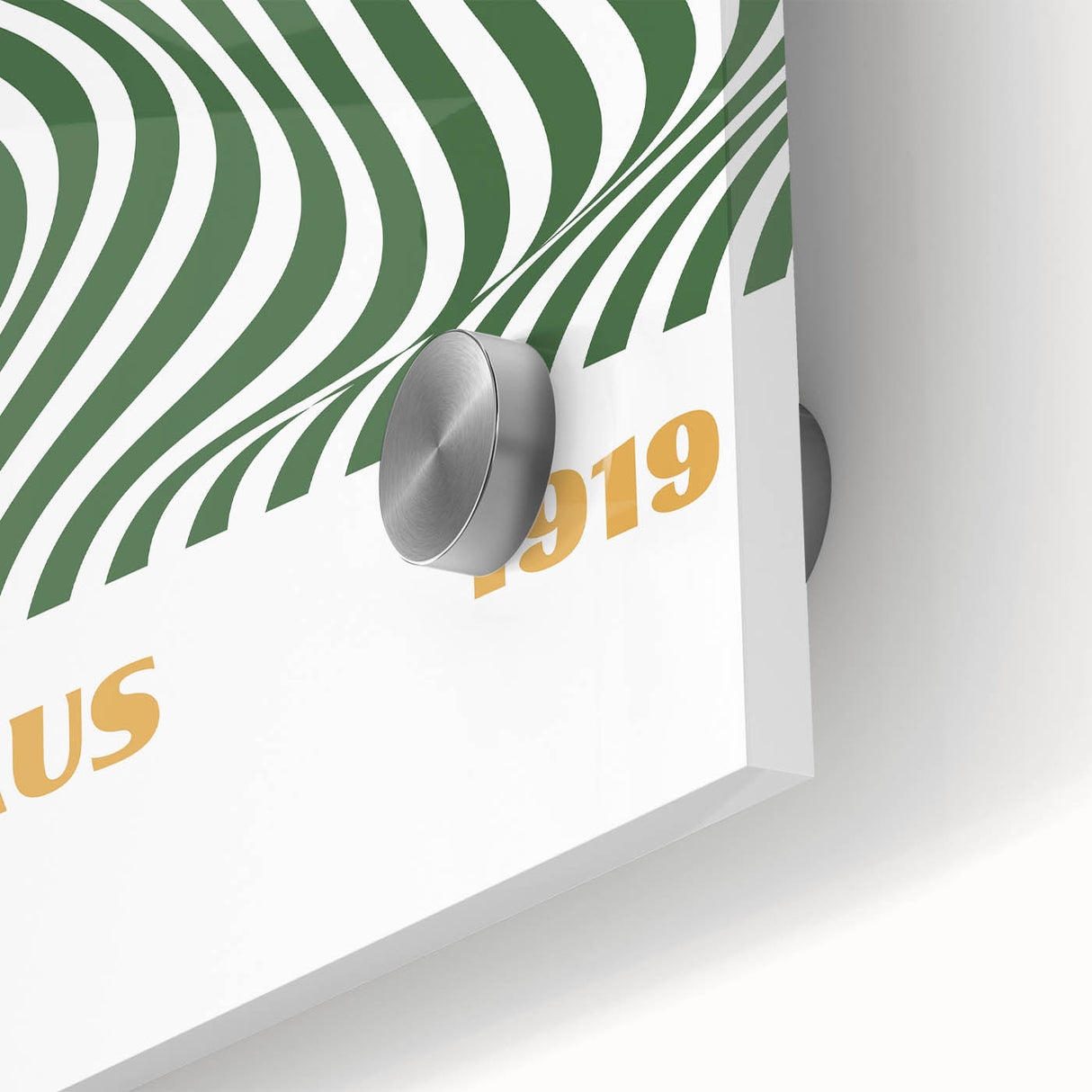 Bohemian Wall Art | Bauhaus 1919 Green Wave Optical Boho Canvas Print