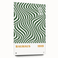 Bohemian Wall Art | Bauhaus 1919 Green Wave Optical Boho Canvas Print