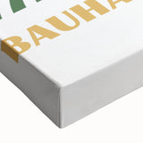 Bohemian Wall Art | Bauhaus 1919 Green Wave Optical Boho Canvas Print