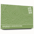 Bohemian Wall Art | Green & White Wavy Line Boho Canvas Print