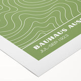 Bohemian Wall Art | Green & White Wavy Line Boho Canvas Print